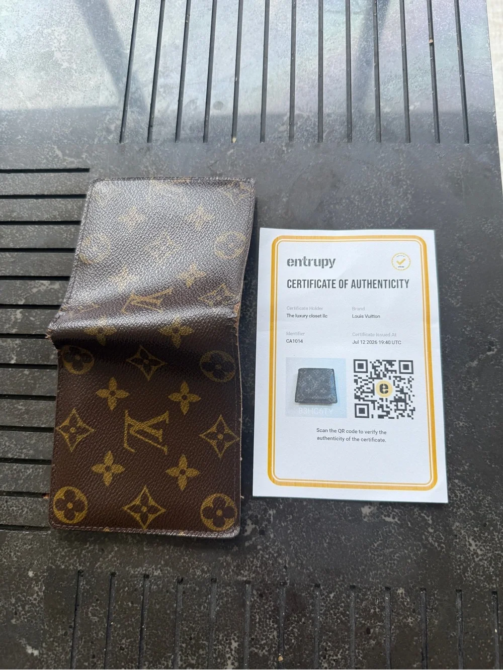 Louis Vuitton Monogram Canvas Card Holder Wallet - Brown with Gold Monogram